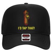 Id Tap That Funny Firefighter Gifts High Crown Mesh Back Trucker Hat