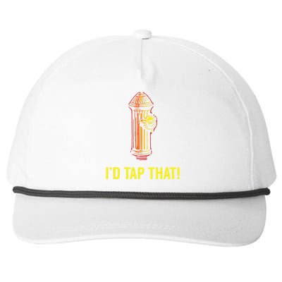 Id Tap That Funny Firefighter Gifts Snapback Five-Panel Rope Hat