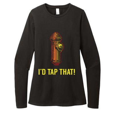 Id Tap That Funny Firefighter Gifts Womens CVC Long Sleeve Shirt