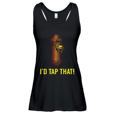 Id Tap That Funny Firefighter Gifts Ladies Essential Flowy Tank