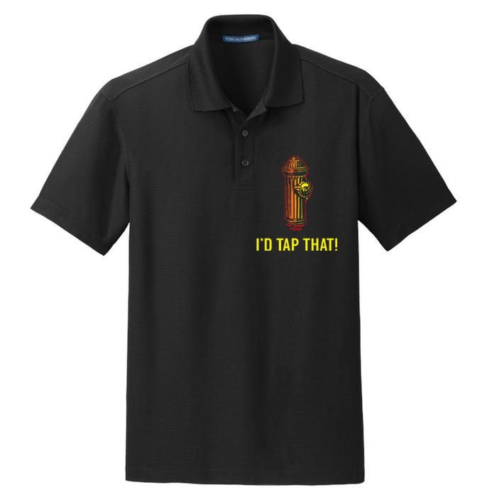 Id Tap That Funny Firefighter Gifts Dry Zone Grid Polo