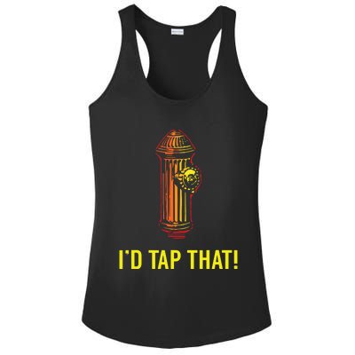 Id Tap That Funny Firefighter Gifts Ladies PosiCharge Competitor Racerback Tank