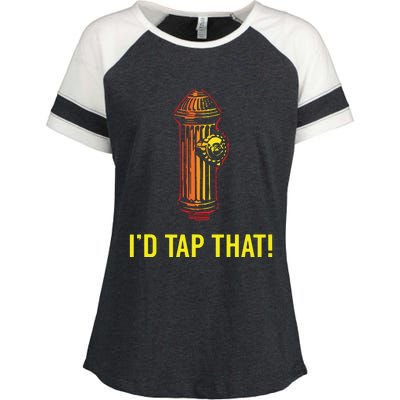 Id Tap That Funny Firefighter Gifts Enza Ladies Jersey Colorblock Tee