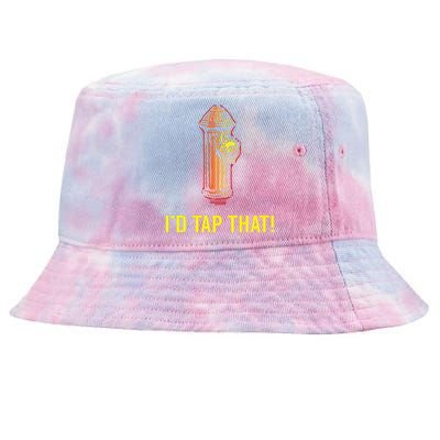 Id Tap That Funny Firefighter Gifts Tie-Dyed Bucket Hat