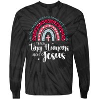 I Teach Tiny Humans About Jesus Teacher Appreciation Bible Tie-Dye Long Sleeve Shirt