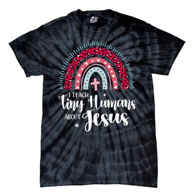 I Teach Tiny Humans About Jesus Teacher Appreciation Bible Tie-Dye T-Shirt