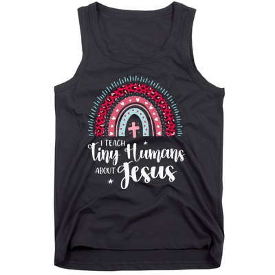 I Teach Tiny Humans About Jesus Teacher Appreciation Bible Tank Top