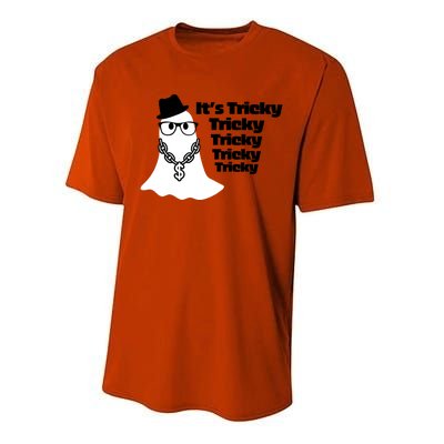 Its Tricky Tricky Tricky Ghost Boo Its Tricky Halloween Performance Sprint T-Shirt