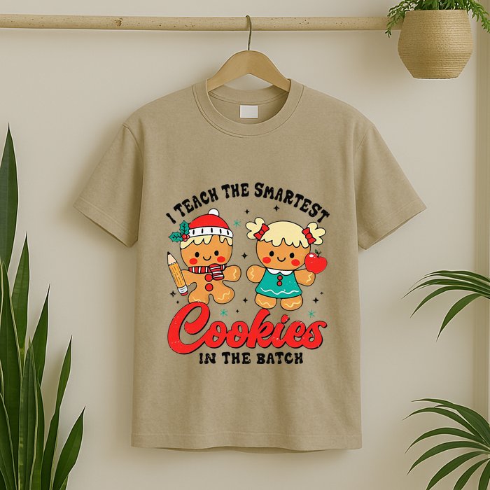 I Teach The Smartest Cookies In The Batch Teacher Christmas T-Shirt