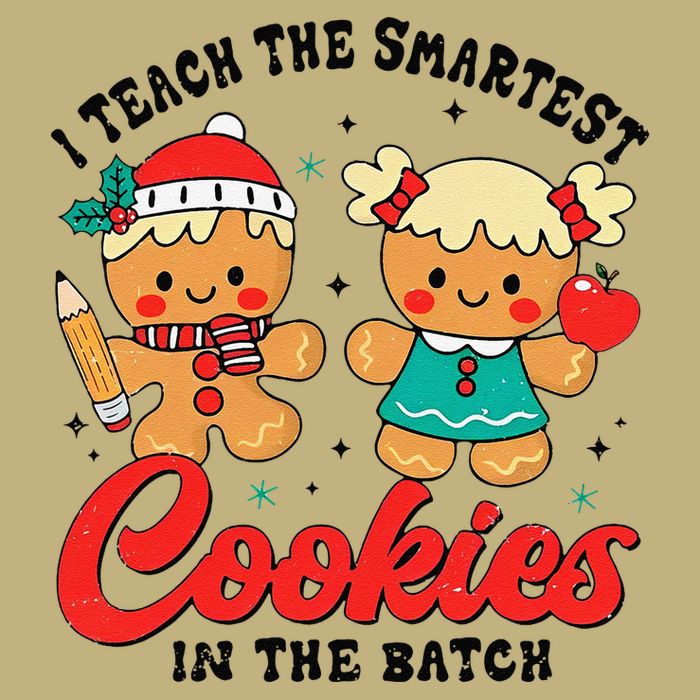 I Teach The Smartest Cookies In The Batch Teacher Christmas T-Shirt