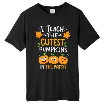 I Teach The Cutest Pumpkins In The Patch Teacher Halloween Tall Fusion ChromaSoft Performance T-Shirt