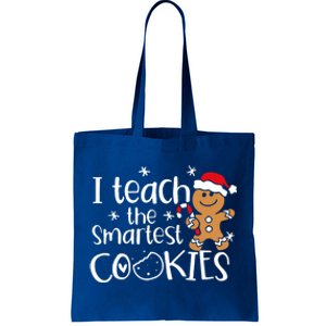 I Teach The Smartest Cookies Christmas Gingerbread Santa Hat Cute Gift Tote Bag