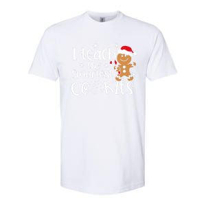 I Teach The Smartest Cookies Christmas Gingerbread Santa Hat Cute Gift Softstyle CVC T-Shirt