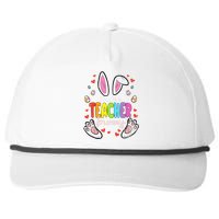 Im The Teacher Bunny Easter Egg T-Rex Spring Snapback Five-Panel Rope Hat