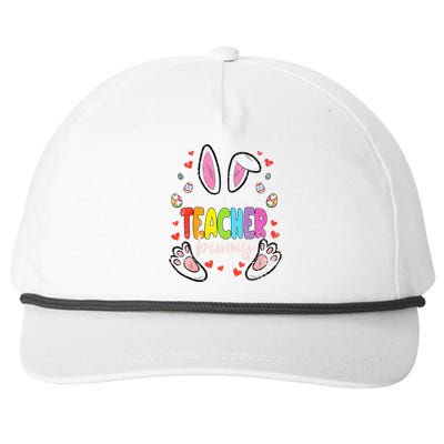 Im The Teacher Bunny Easter Egg T-Rex Spring Snapback Five-Panel Rope Hat