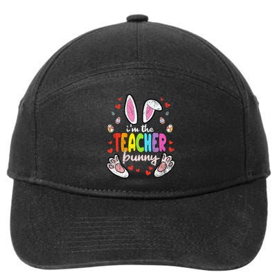 Im The Teacher Bunny Easter Egg T-Rex Spring 7-Panel Snapback Hat