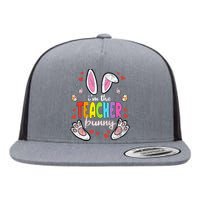 Im The Teacher Bunny Easter Egg T-Rex Spring Flat Bill Trucker Hat