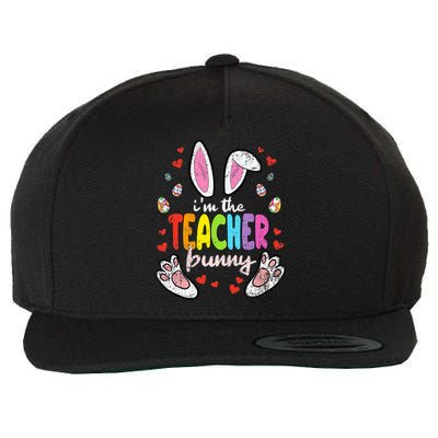 Im The Teacher Bunny Easter Egg T-Rex Spring Wool Snapback Cap