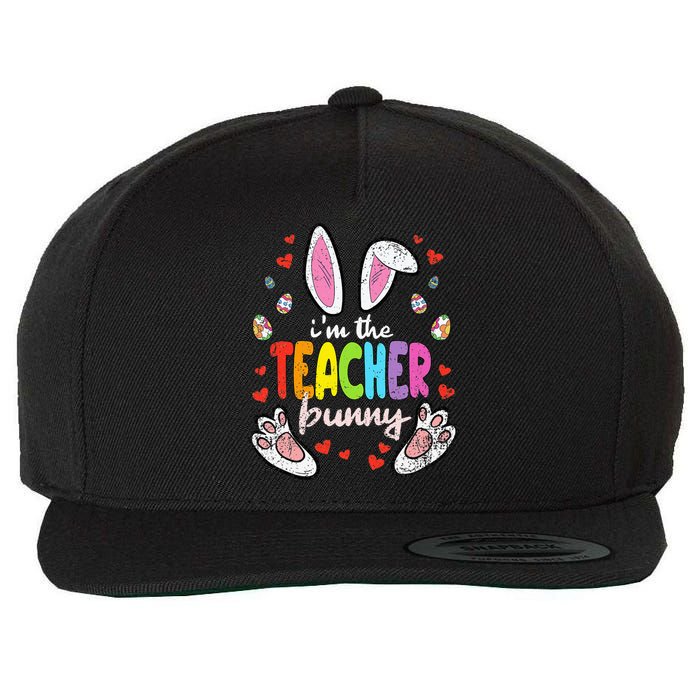 Im The Teacher Bunny Easter Egg T-Rex Spring Wool Snapback Cap