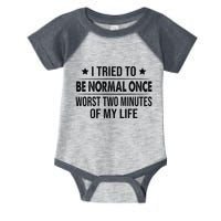 I Tried To Be Normal Once Worst Two Minutes Of My Life Infant Baby Jersey Bodysuit