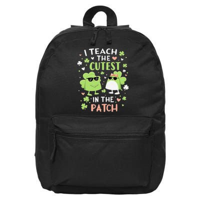 I Teach The Cutest Clovers In Patch St Patricks Day Teacher_2 16 in Basic Backpack