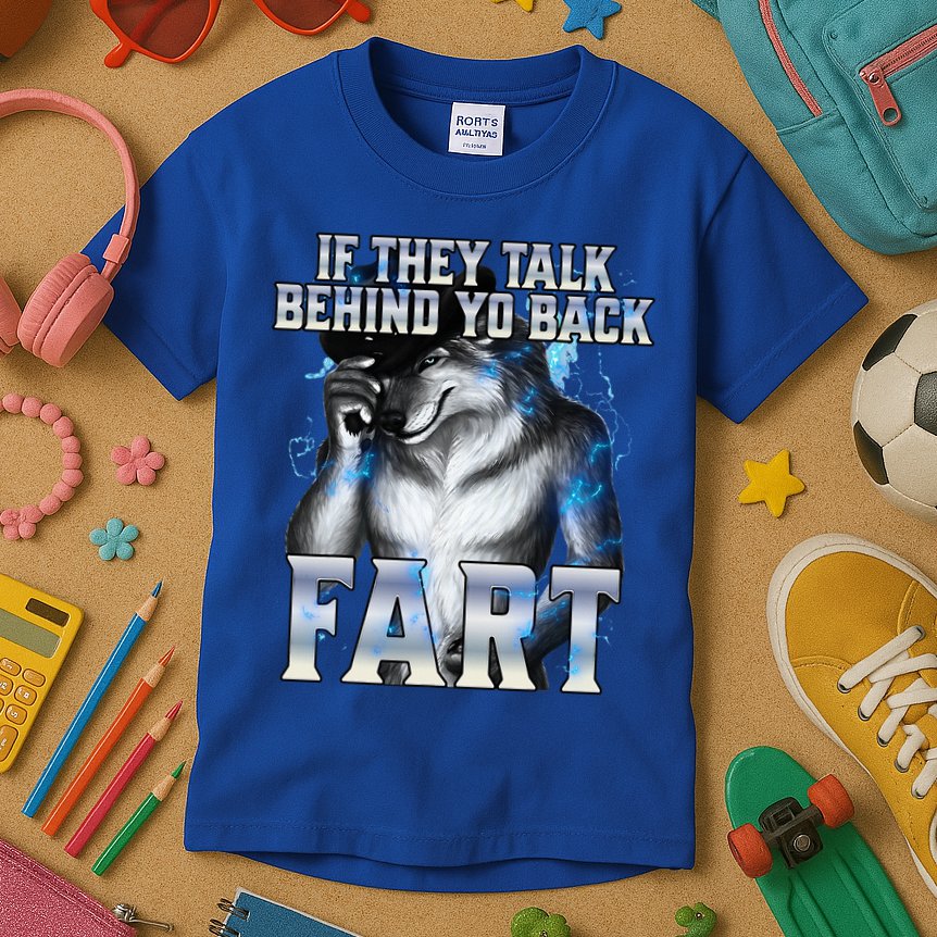 If They Talk Behind Your Back Fart Kids T-Shirt