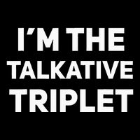 IM The Talkative Triplet Funny Matching Triplets Flat Bill Trucker Hat