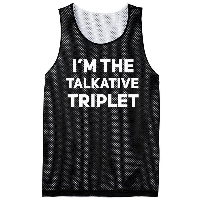 IM The Talkative Triplet Funny Matching Triplets Mesh Reversible Basketball Jersey Tank