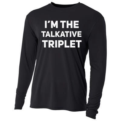 IM The Talkative Triplet Funny Matching Triplets Cooling Performance Long Sleeve Crew