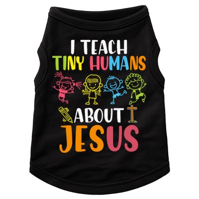 I Teach Tiny Humans About Jesus Design Teacher Doggie Tank