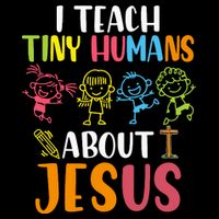 I Teach Tiny Humans About Jesus Design Teacher 16 in Basic Backpack