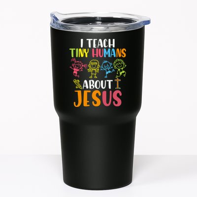 I Teach Tiny Humans About Jesus Design Teacher Tumbler