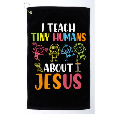 I Teach Tiny Humans About Jesus Design Teacher Golf Towel