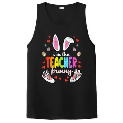 Im The Teacher Bunny Easter Egg Hunting T-Rex Spring PosiCharge Competitor Tank