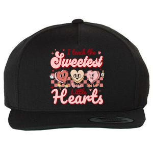 I Teach The Sweetest Hearts Retro Teacher Valentines Day Wool Snapback Cap