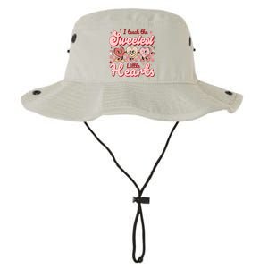 I Teach The Sweetest Hearts Retro Teacher Valentines Day Legacy Cool Fit Booney Bucket Hat