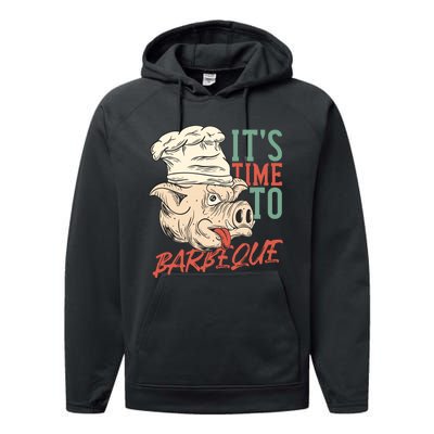 Its Time To Barbeque Performance Fleece Hoodie