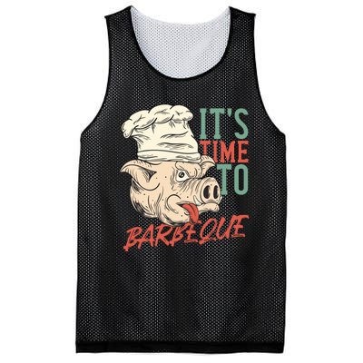 Its Time To Barbeque Mesh Reversible Basketball Jersey Tank