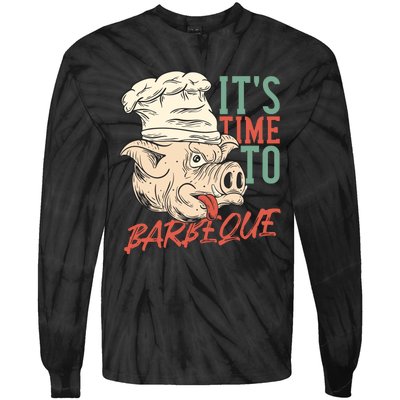 Its Time To Barbeque Tie-Dye Long Sleeve Shirt