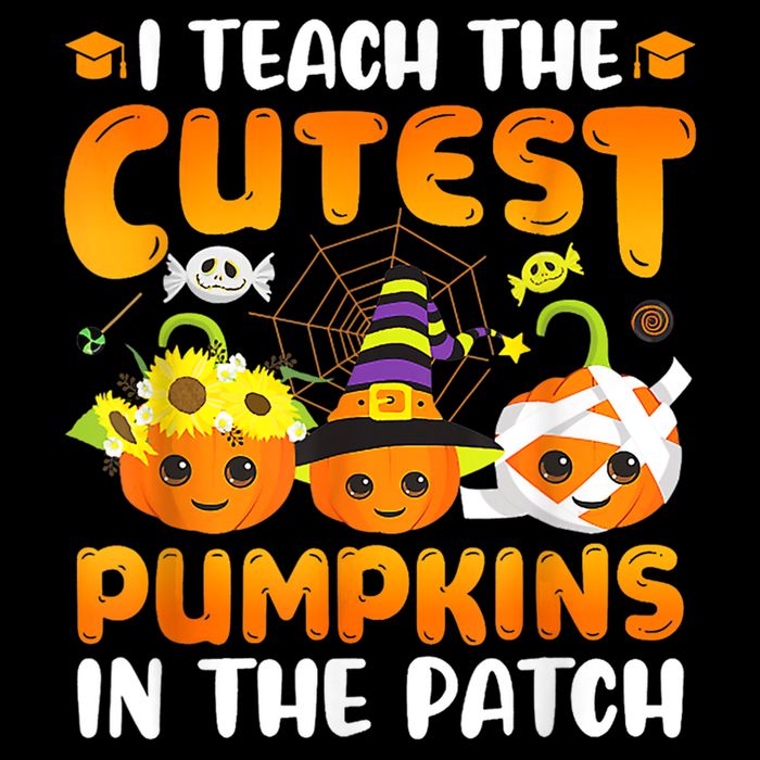 I Teach The Cutest Pumpkins In The Patch Halloween Spooky Bucket Hat