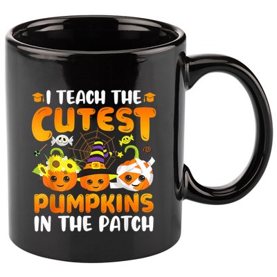 I Teach The Cutest Pumpkins In The Patch Halloween Spooky 11oz C Handle Ceramic Mug