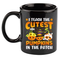 I Teach The Cutest Pumpkins In The Patch Halloween Spooky 11oz C Handle Ceramic Mug