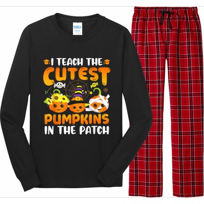 I Teach The Cutest Pumpkins In The Patch Halloween Spooky Long Sleeve Pajama Set