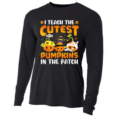 I Teach The Cutest Pumpkins In The Patch Halloween Spooky Cooling Performance Long Sleeve Crew