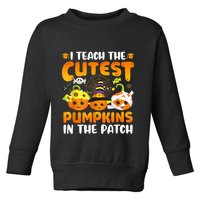 I Teach The Cutest Pumpkins In The Patch Halloween Spooky Toddler Sweatshirt