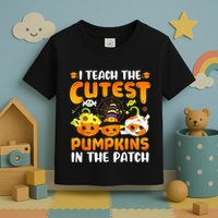 I Teach The Cutest Pumpkins In The Patch Halloween Spooky Toddler T-Shirt