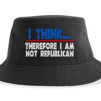 I Think Therefore I Am Not Republican Politics Quote Saying Sustainable Bucket Hat