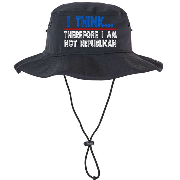 I Think Therefore I Am Not Republican Politics Quote Saying Legacy Cool Fit Booney Bucket Hat