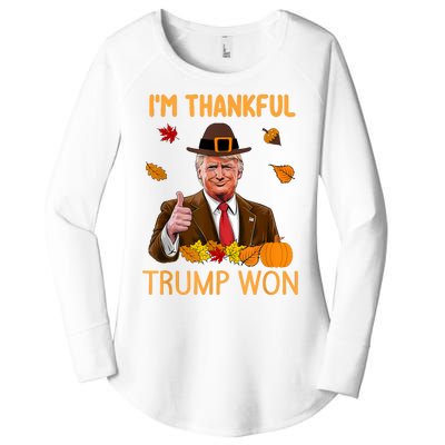 IM Thankful Trump Won Thanksgiving Turkey Fall Women's Perfect Tri Tunic Long Sleeve Shirt