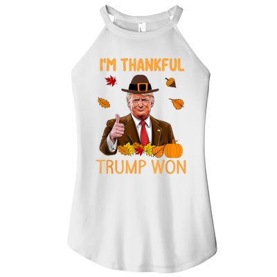 IM Thankful Trump Won Thanksgiving Turkey Fall Women's Perfect Tri Rocker Tank